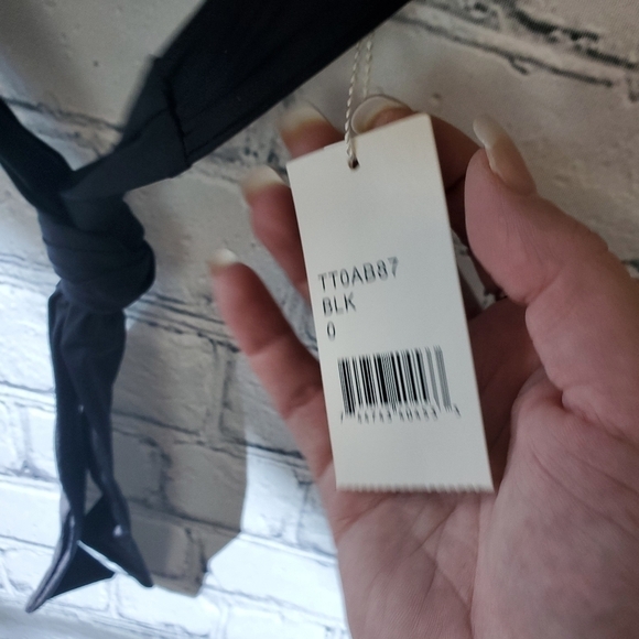 TRINA Turk Black Bikini Top sz 0 NWT - Picture 6 of 8